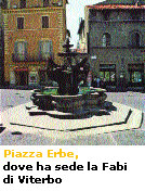 Piazza Erbe, dove ha sede la Fabi di Viterbo