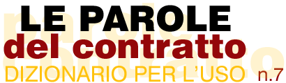 Le parole del contratto dizionario per l'uso n. 7